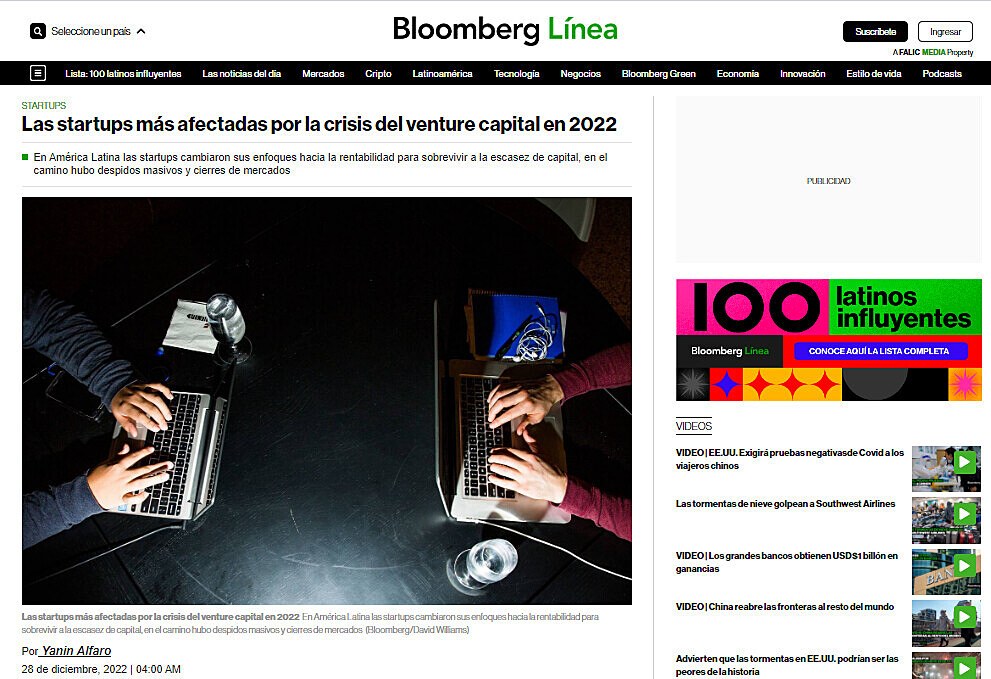Las startups ms afectadas por la crisis del venture capital en 2022
